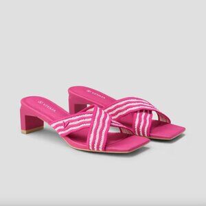 Vivaia Square-Toe Block Heel Criss-Cross Sandal (Jennifer) - EU 40